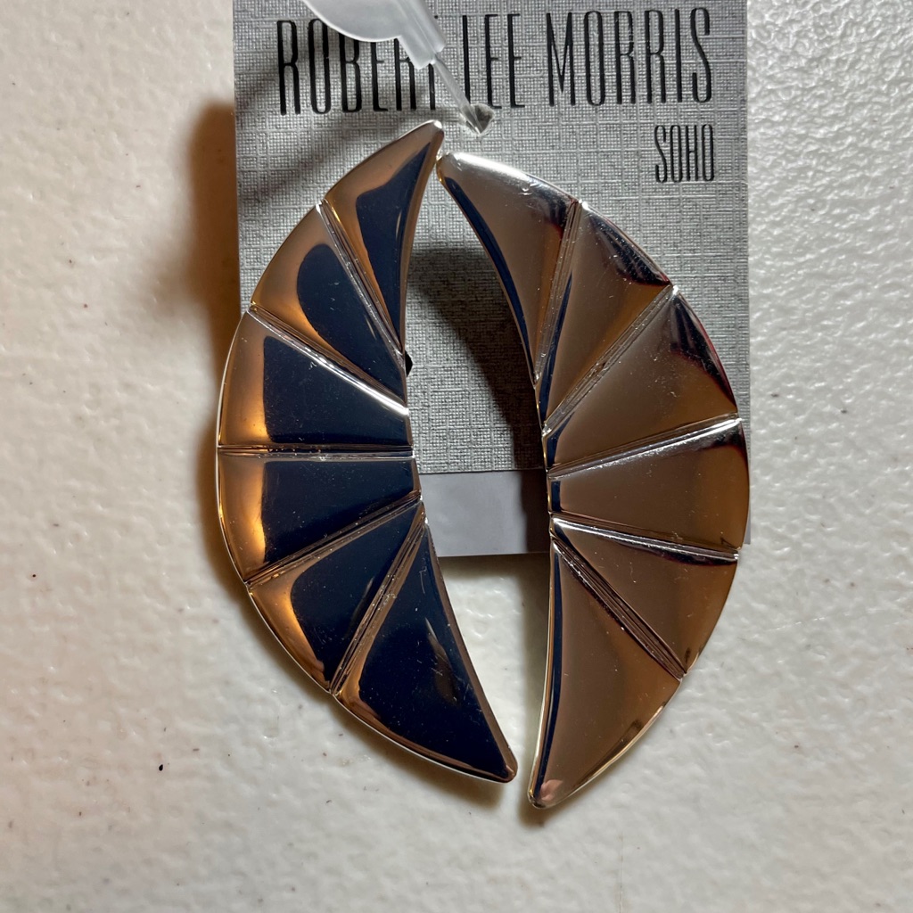 Robert Lee Morris Clips Crescent Clip-On Earrings